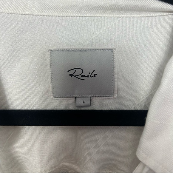 Rails Hunter Ivory Check Button Down Shirt White Size Large - Picture 6 of 7